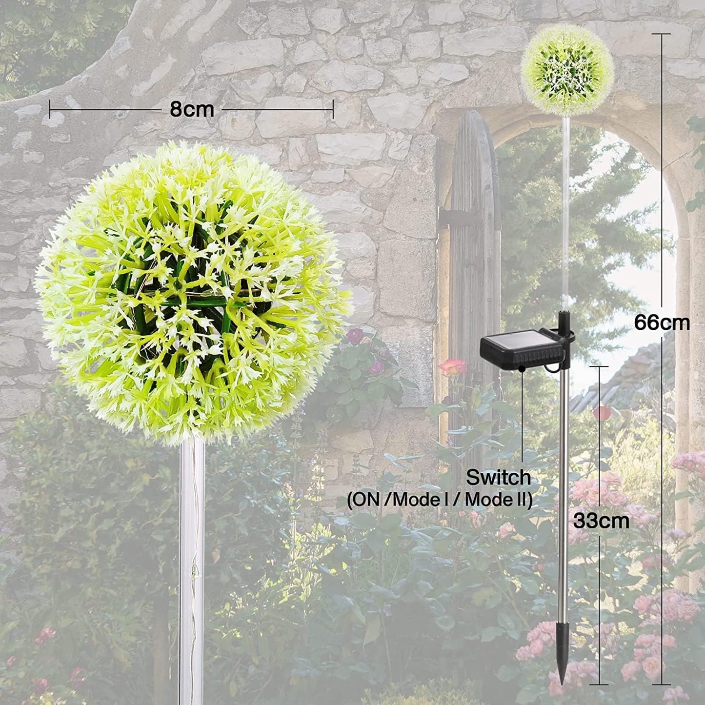 4 Pack Colorful Garden Lights