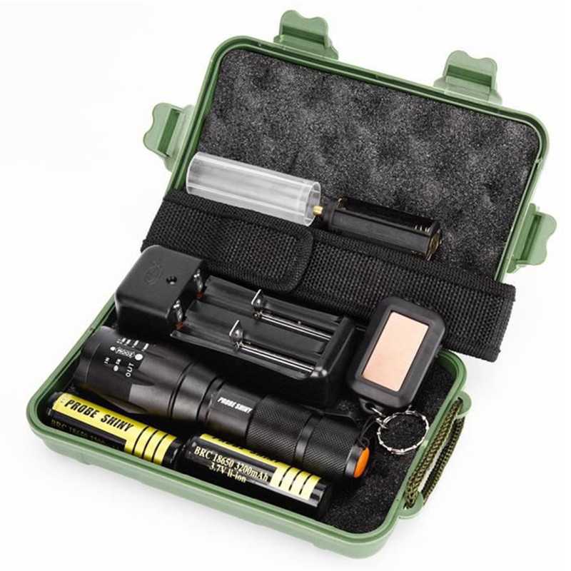 10W XML-T6 Flashlight Kit Torch Lights