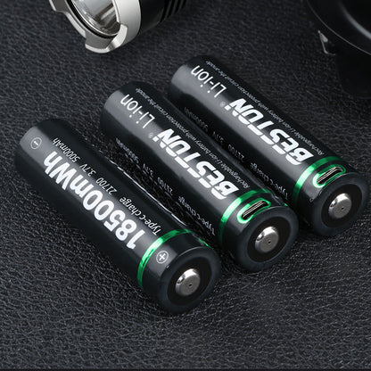 1PC BESTON 21770-C-50 21700 5000mAh High Capacity Type-C Rechargeable Li-ion Battery For Flashlight (5000mAh)