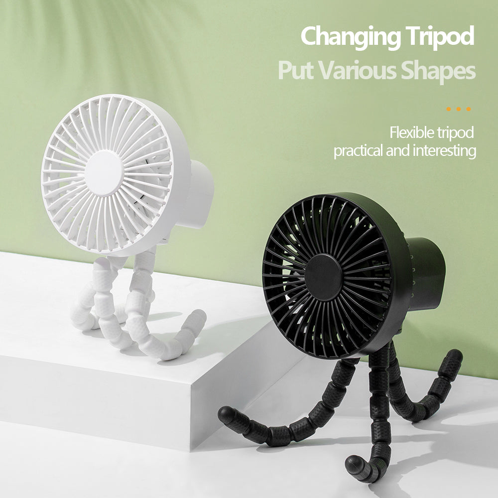 Compatible with Apple. Tripod Small Fan Desktop Multifunctional Adjustable Bending Head Fan
