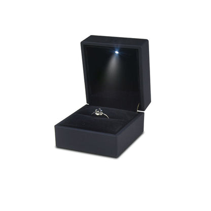 Elegant LED Light Ring Box: Perfect for Engagement & Wedding Gifts - Keep Your Jewelry Safe & Secure!  & Secure!