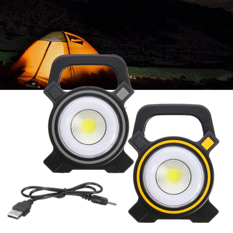 30W COB LED USB Solar Work Light Spotlight Flood Lamp Lantern Outdoor Camping