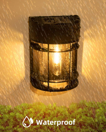 Retro Solar Fence Lights – 6 Pack Warm White