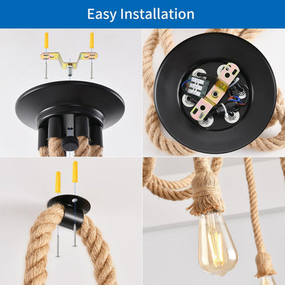 6-Head Spider Chandelier Pendant Light. Adjustable Industrial Ceiling Lamp