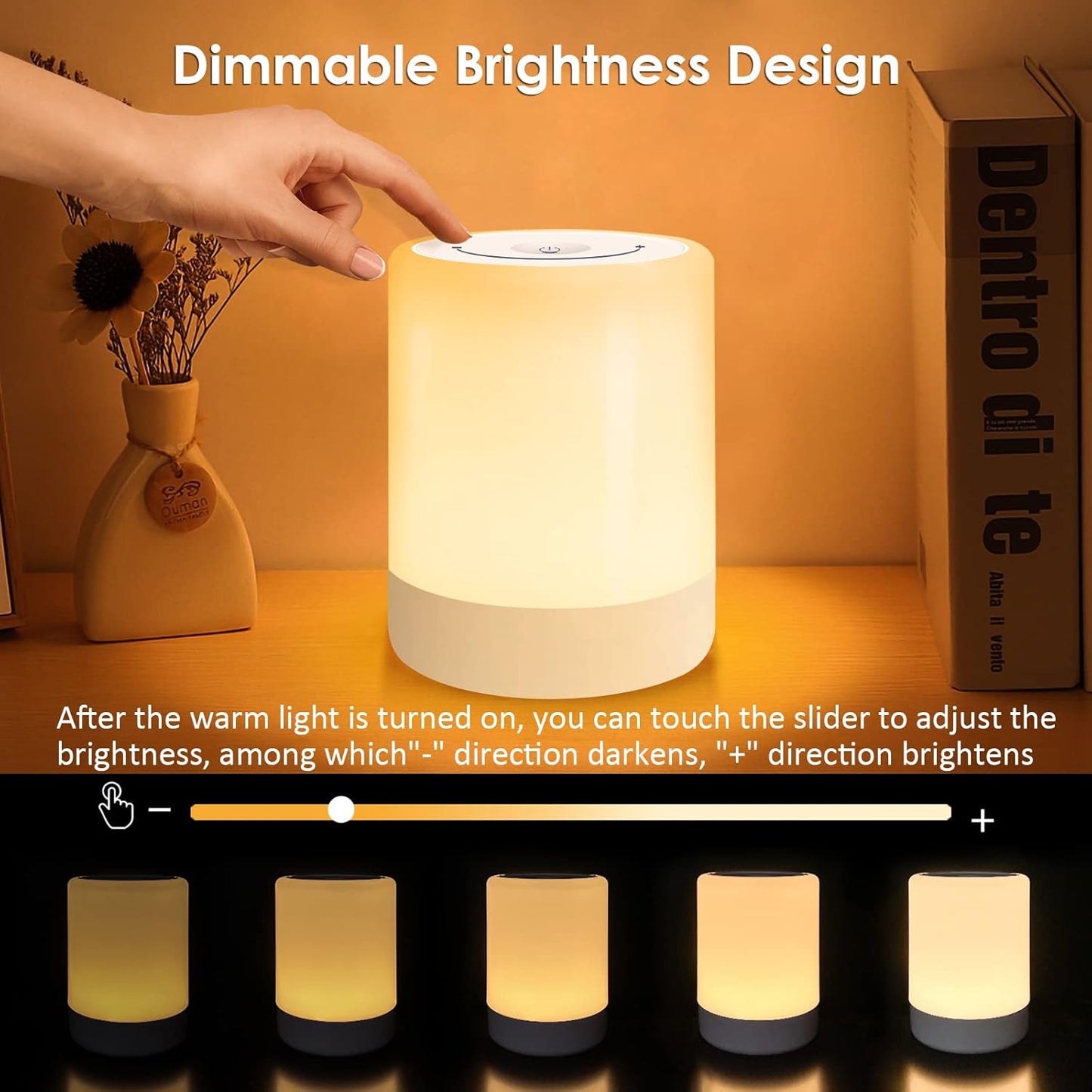 Rechargeable Touch RGB Night Light for Kids & Bedroom