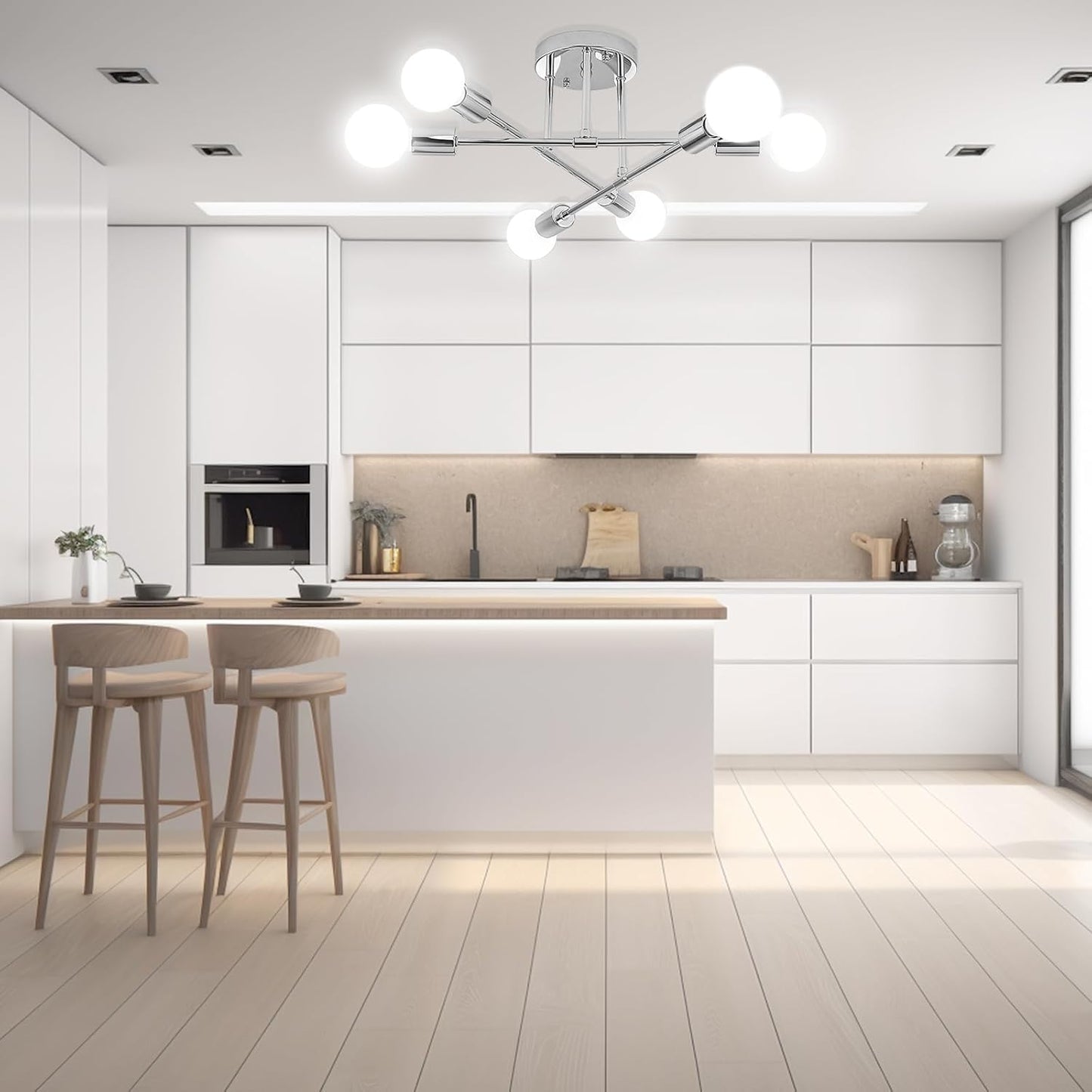 Clerance Sale - Modern Ceiling Light. 6 Lights Chandelier Ceiling Light for Living Room. Bedroom. Kitchen