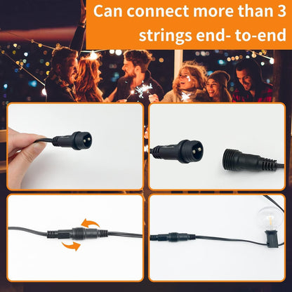 19M Outdoor Festoon Lights – G40 LED. Waterproof. Safe