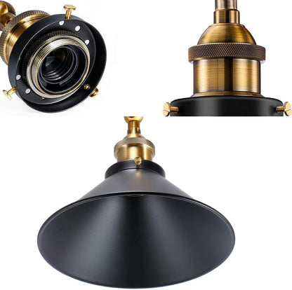 Vintage Black Industrial Wall Sconce. 240° Adjustable. 2 Pack