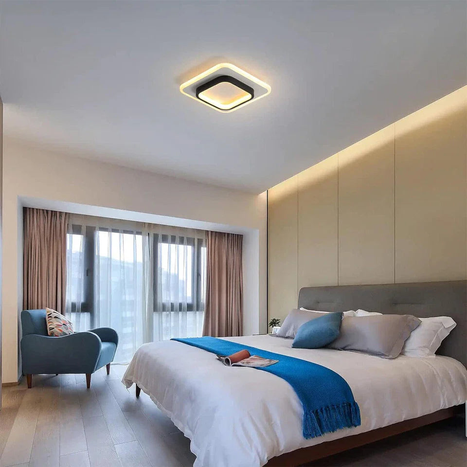 Modern LED Ceiling Light – Square Panel Downlight for Bathroom. Kitchen. Bedroom | Energy Efficient A+++ | 3000K-6500K