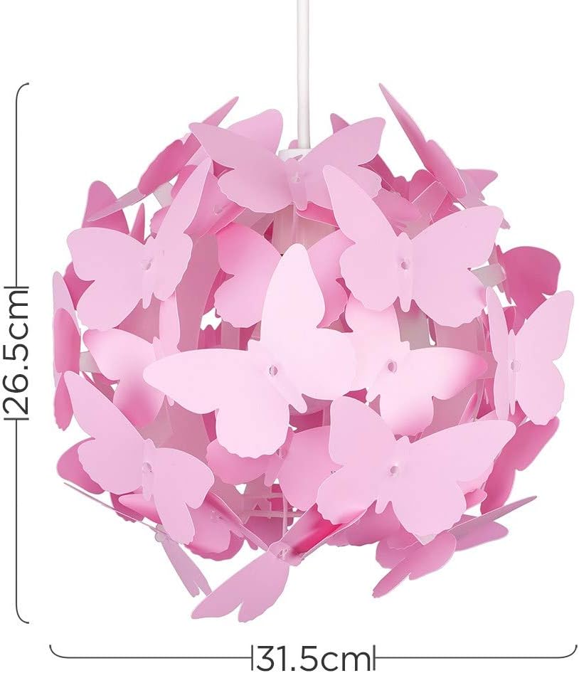 Modern Bright Pink Butterflies Ceiling Chandelier Lamp Shade | Pendant Lights. Home Décor & Improvement Essential