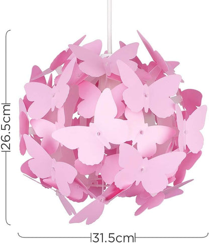 Modern Bright Pink Butterflies Ceiling Chandelier Lamp Shade | Pendant Lights. Home Décor & Improvement Essential
