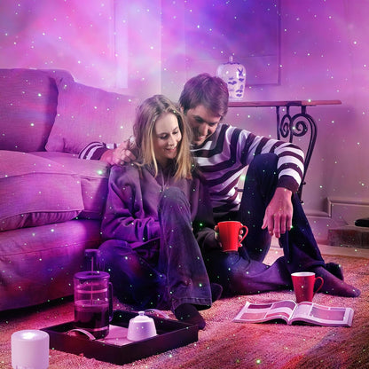 LED Galaxy Projector with Remote. Timer & Aurora Lights