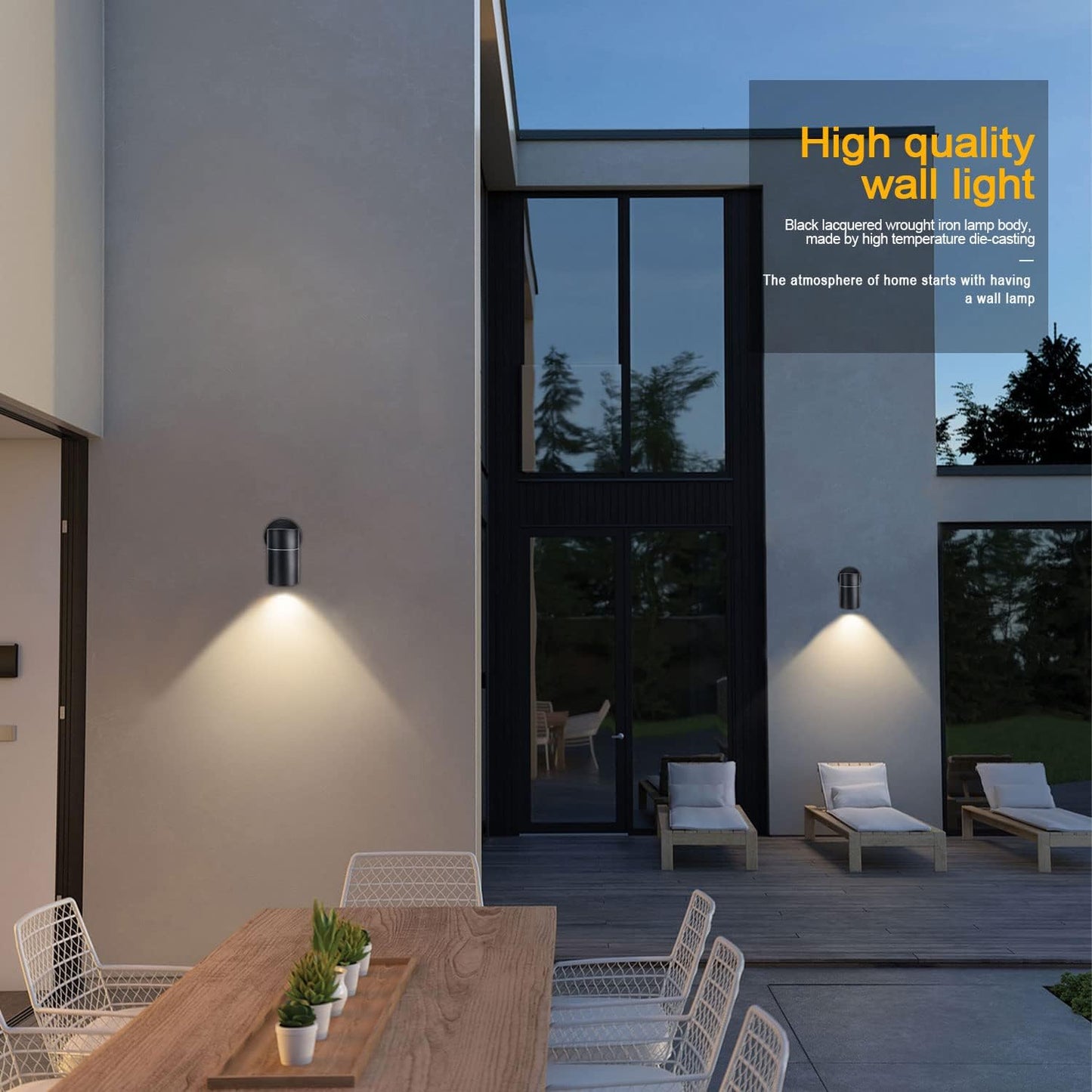 Black Stainless Steel Outdoor Wall Sconce