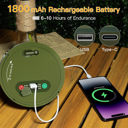 Rechargeable Camping String Lights – 100LED. 10M. 8 Modes