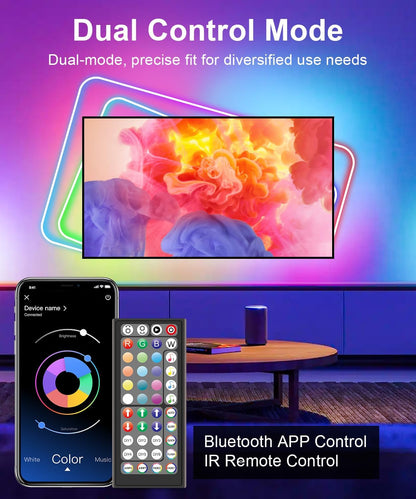 10M RGB LED Strip Lights. Music Sync. Remote & App