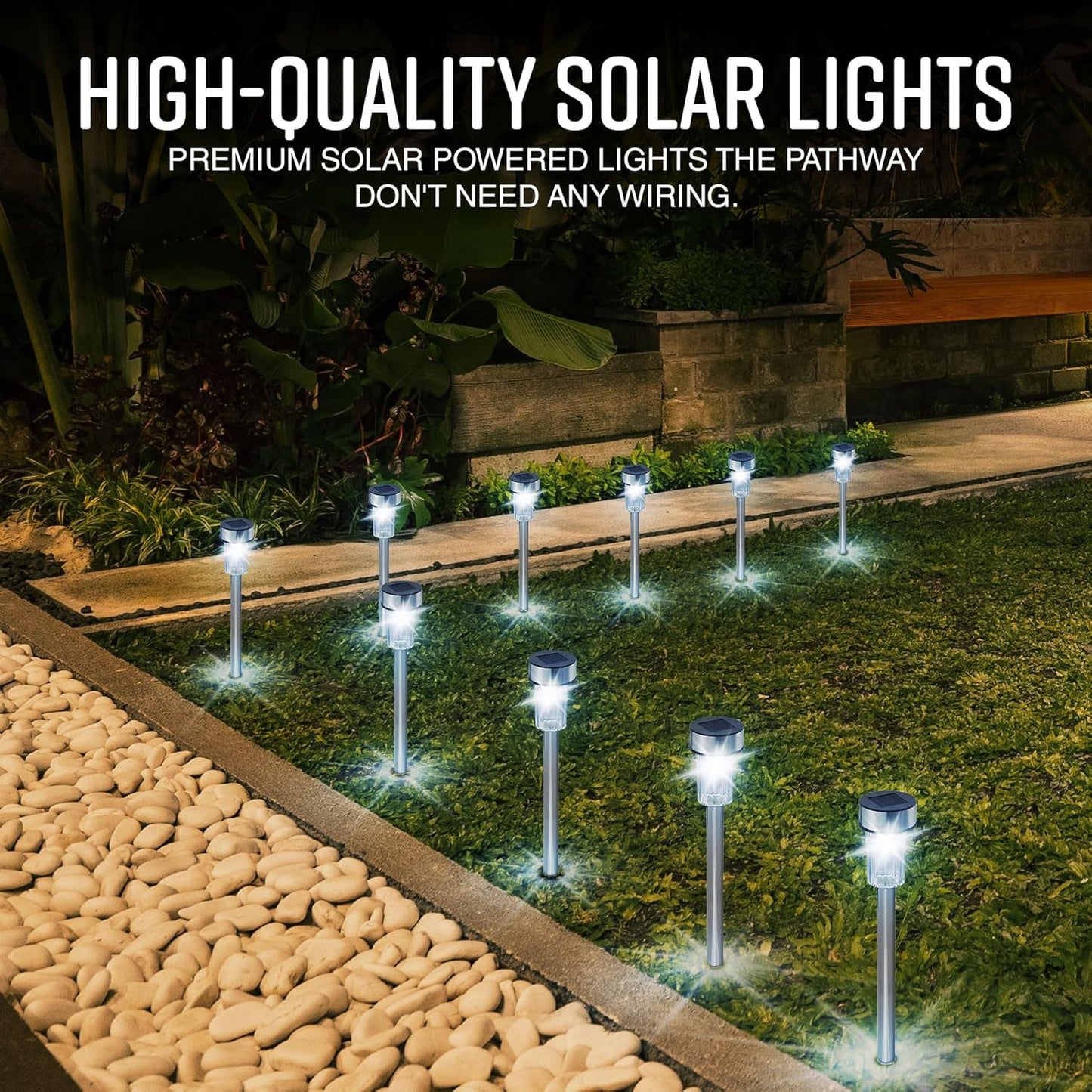 10 Pack Garden Pathway Lights