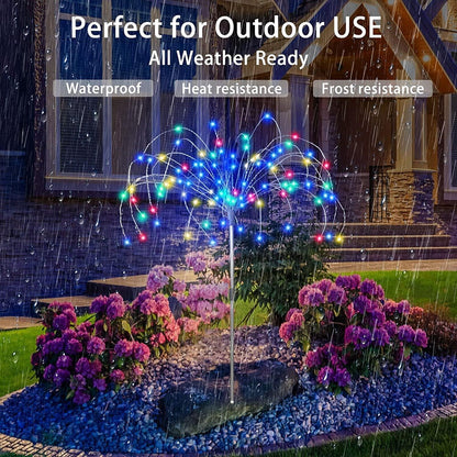 3 Pack Solar Firework Lights – 120 LED Waterproof Lamps