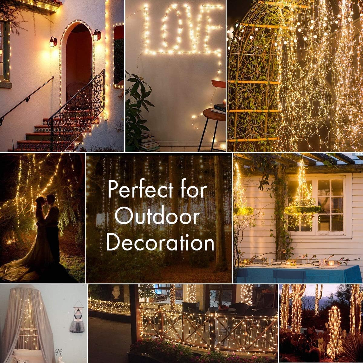 [2 Pack] 120 LED USB String Lights – 40ft. 8 Modes. Waterproof. Remote Controlled