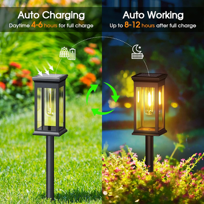 4 Pack Solar Pathway Garden Lights