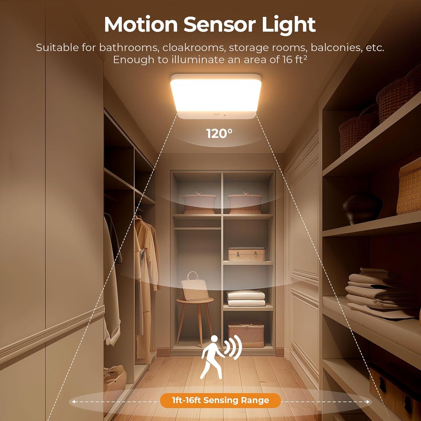 Motion Sensor Shower Ceiling Light