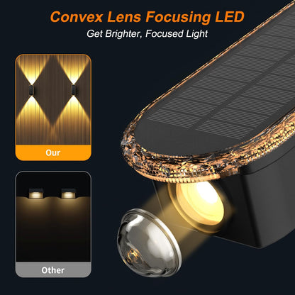Solar Fence Lights – 4 Pack. 3 Color Options