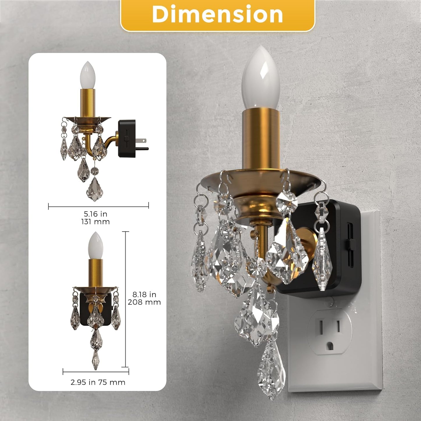 Plug-in Night Light Flameless Candle Style