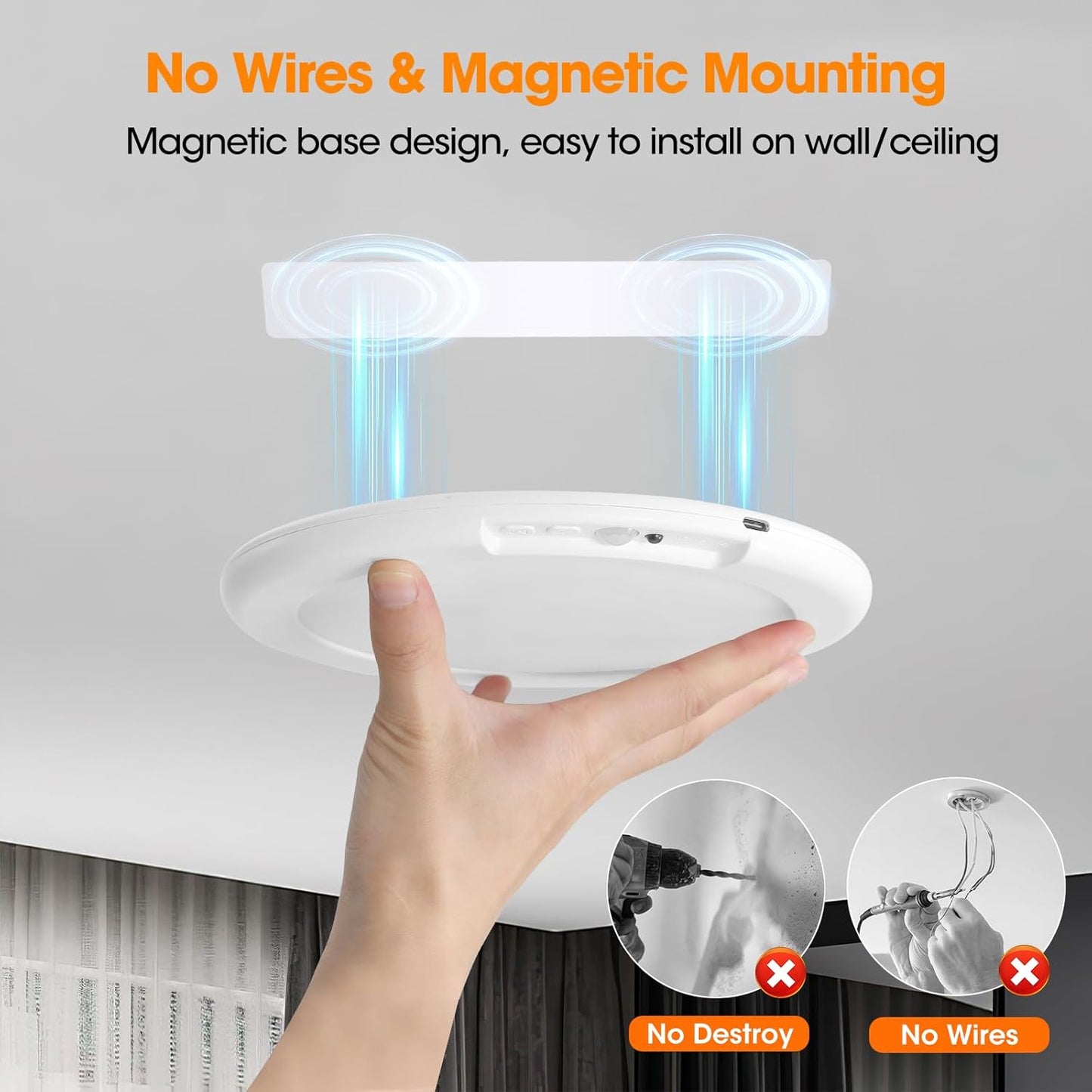Motion Sensor Ceiling Light with Remote