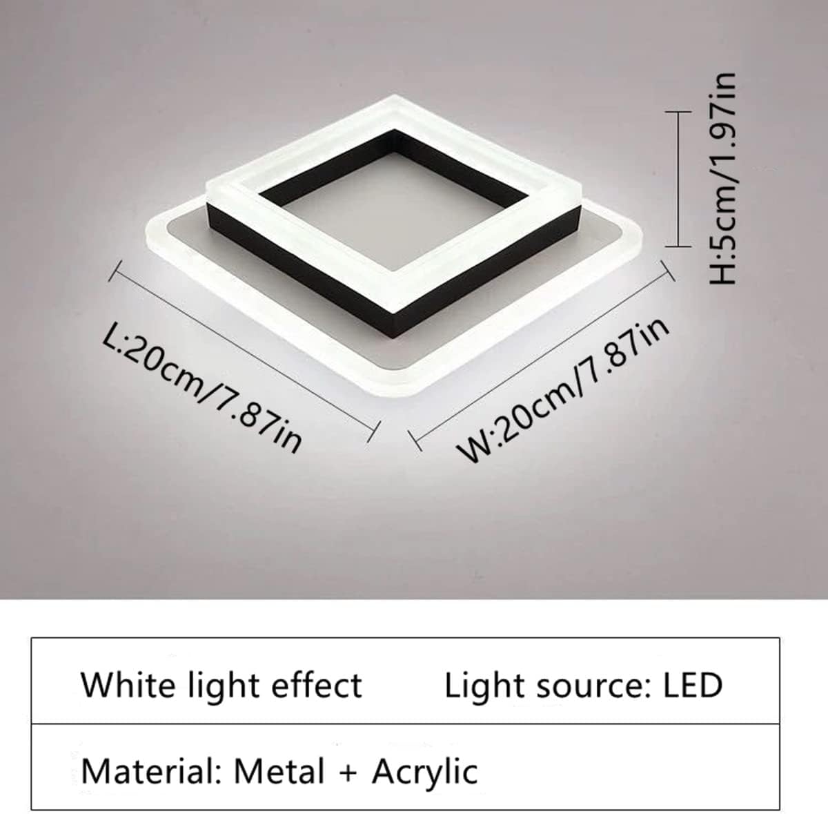 Modern LED Ceiling Light 24W. 6500K Cold White Lamp