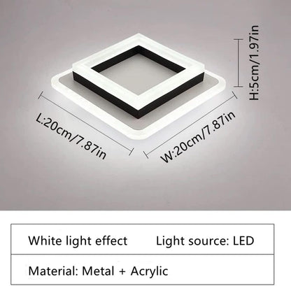 Modern LED Ceiling Light 24W. 6500K Cold White Lamp