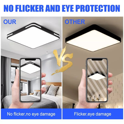 36W Dimmable LED Ceiling Light. 50CM Modern Square LED Ceiling Lamp with Switch Control. 3 Color Temperature Adjustments. Ceiling Lighting Fixture for Bedrooms