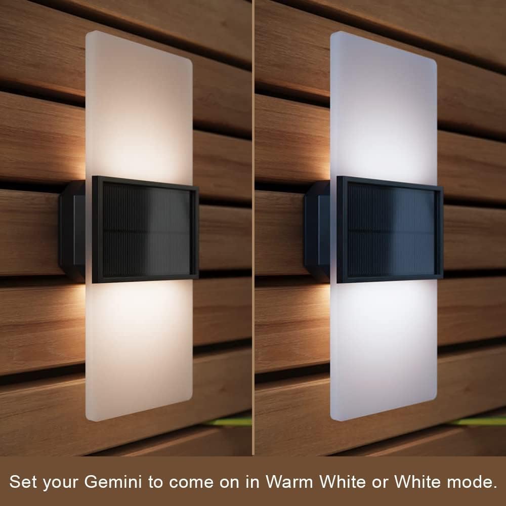 SolarCentre Gemini XL Solar Wall Lights Set of 2