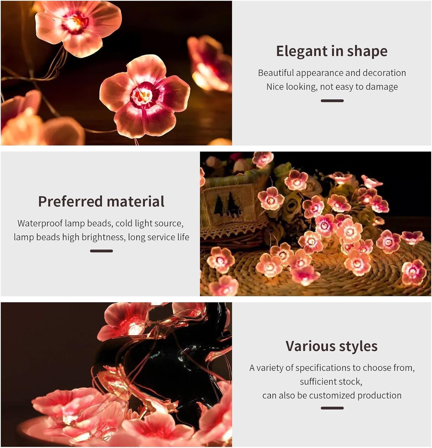 Cherry Blossom Fairy Lights 40 LEDs