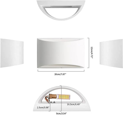 Modern LED Plaster Wall Light with G9 Bulb Included