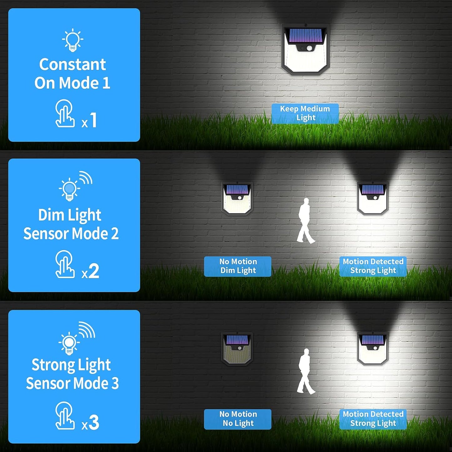 4-Pack Solar Motion Sensor Security Lights