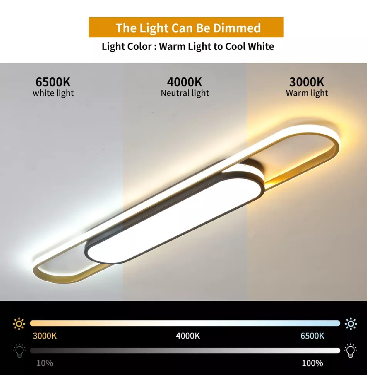 110cm Modern Ceiling Light – Remote-Controlled LED Lighting for Kitchens. Dining Rooms. and Hallways