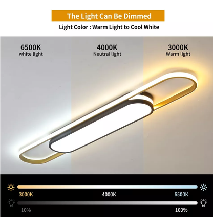 110cm Modern Ceiling Light – Remote-Controlled LED Lighting for Kitchens. Dining Rooms. and Hallways