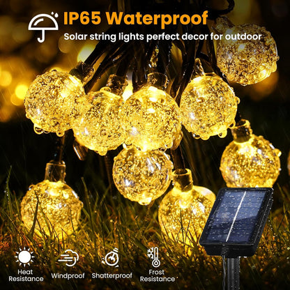 36Ft Solar Garden String Lights