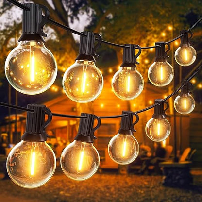 100FT Outdoor LED String Lights. Waterproof. 52 Bulbs