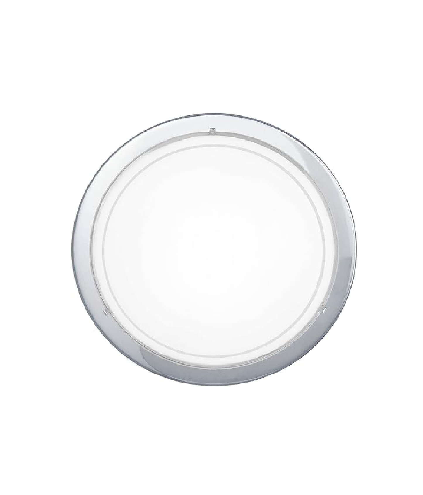 White Steel & Glass Wall Light with E27 Socket