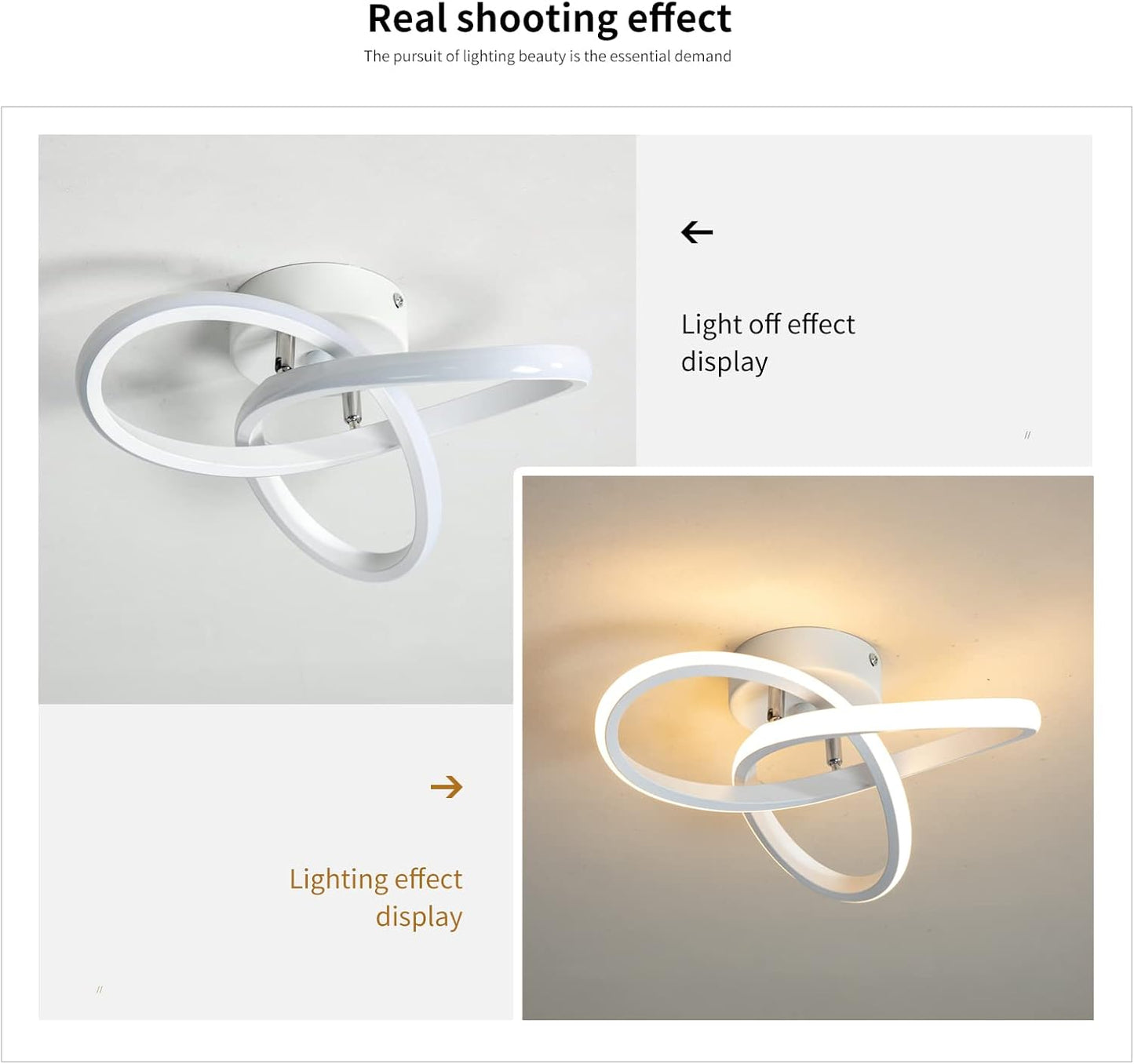 minfair Modern LED Ceiling Light – Round Geometry. 18W. 24cm Diameter