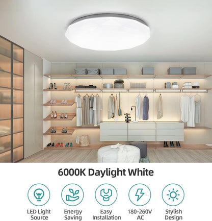 Clerance Sale - 18W Diamond Style flush LED Ceiling Light