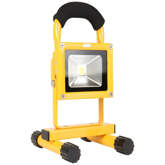 Koolatron 12V Cordless Rechargeable Work Light. Weatherproof Indoor/Outdoor Flood Light. Long-Life LED Lantern with 12V DC/110V AC Charging Cords. for Construction. Camping. Jobsite. Emergency