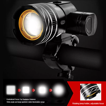 LED Mountain Bike Lights Rechargeable 50000LM Bicycle Torch Front &Rear Lamp Set