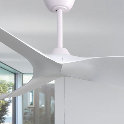 Indoor Ceiling Fan Without Light. 6 Speeds Reversible DC Motor. 3 ABS Blade Ceiling Fan White For Bedroom - White