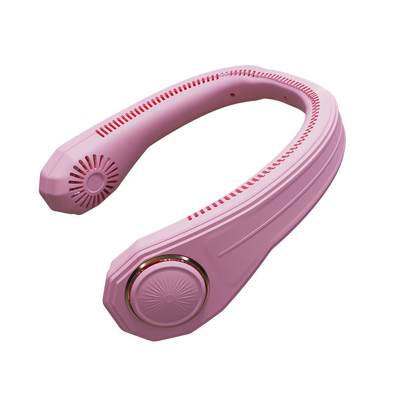 Neckband Electric Fan Power Digital Display Usb Hanging Neck Rechargeable Portable Air Conditioning Bladeless Fan