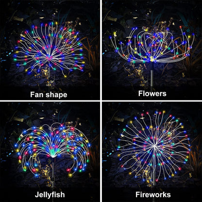 Solar Fireworks Lights Outdoor – 4 Pack. 420 LED. 8 Modes. Waterproof
