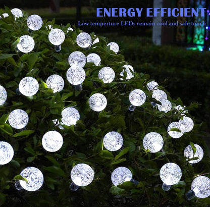 59ft Solar Globe String Lights. 100 LED. Waterproof. 8 Modes