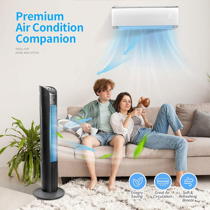 36 Large Outlet Oscillating Tower Fan with Remote Control