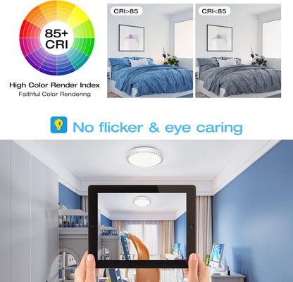 40W Dimmable LED Ceiling Light with Remote Control