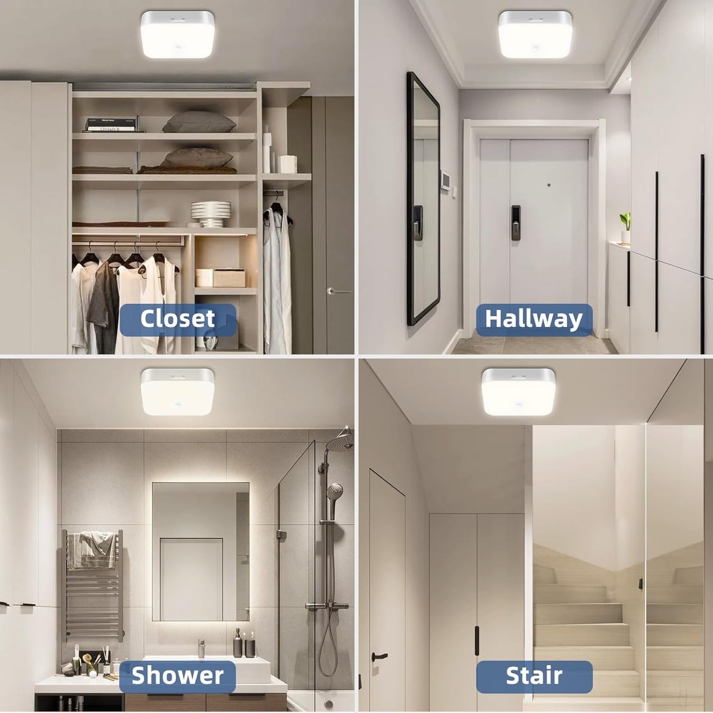 Rechargeable Motion Sensor Ceiling Light. 500LM. Waterproof LED